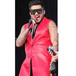 Adam Lambert Concert Leather Coat